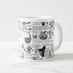 Da Vinci's Anatomy Sketchbook Large Coffee Mug