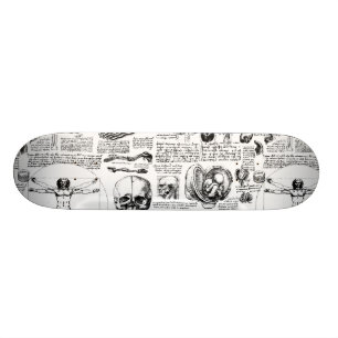Da Vinci's Anatomy Sketchbook Skateboard