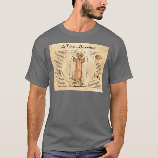 da Vinci's Dachshund T-Shirt (Front)