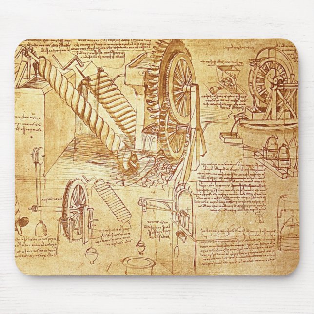 Da Vinci's Notes Mouse Mat (Front)