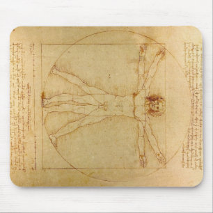 Da Vinci's Vitruvian Man Mouse Mat