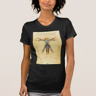 Da Vinci's Vitruvian man with tattoos T-Shirt