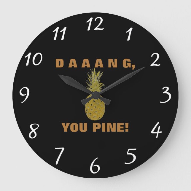 Daaang You Pine Wall Clock (Front)