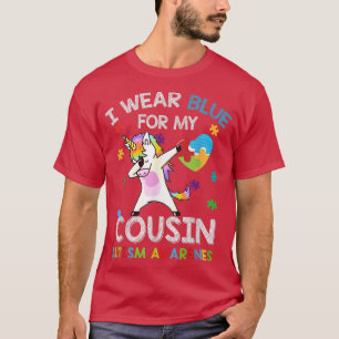 Dab Autism Unicorn Puzzle Heart I Wear Blue For My T-Shirt