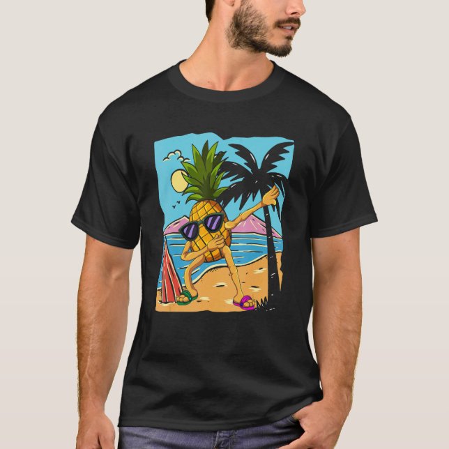 Dab Beach Fruit Tropical Summer Vacation Dabbing P T-Shirt (Front)