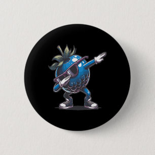 Dab Blueberry Dancing Dabbing Blueberry Fruit 6 Cm Round Badge