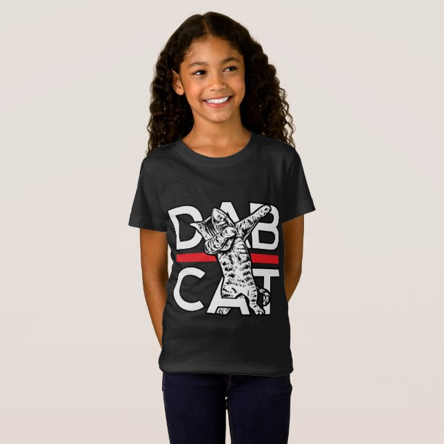 DAB Cat Tshirt Funny Dabbing Cat Dab Dance Shirt (Front Full)