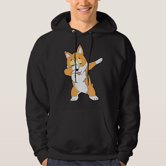 Dab Corgi Dabbing Corgi Hoodie (Front)