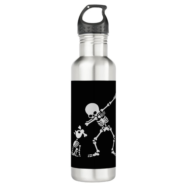 Dab dabbing skeleton Pet Dog Bone 710 Ml Water Bottle (Front)