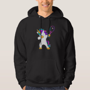 Dab Dabbing Unicorn Tennis Clothing Playing Unicor Hoodie
