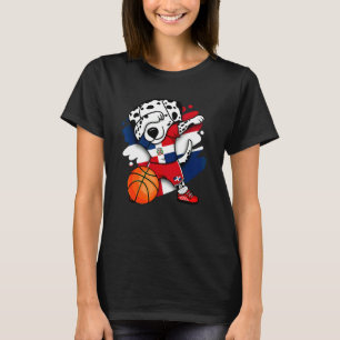 Dab Dalmatian Dog Dominican Republic Basketball Fa T-Shirt