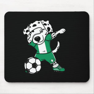 Dab Dalmatian Nigeria Soccer Fans Jersey Nigerian Mouse Mat