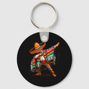 Dab Dance Dabbing Mexican Poncho Cinco De Mayo Men Key Ring