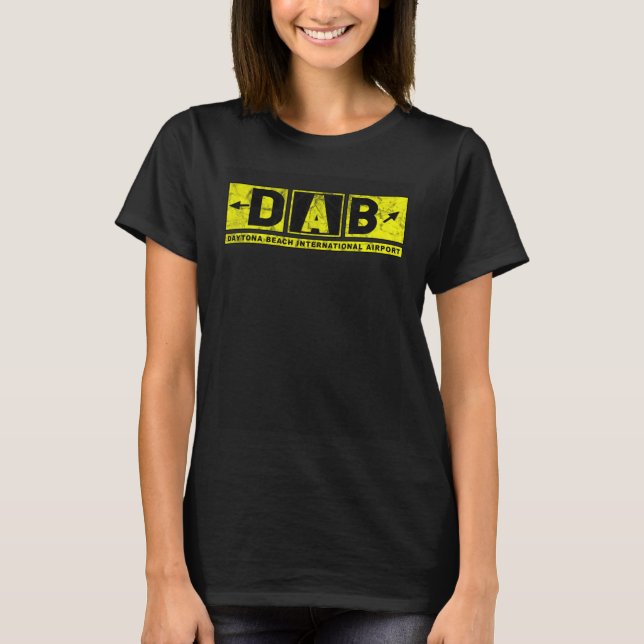 DAB Daytona Beach Int l Airport Taxiway Sign Pilot T-Shirt (Front)