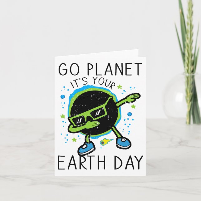 Dab Earth Solar Eclipse Go Planet Its Your Earth D Card (Front)