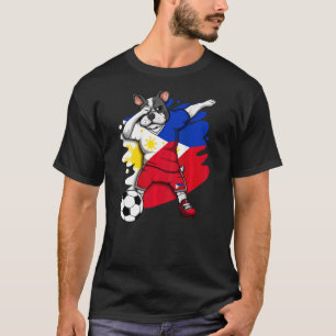 Dab French Bulldog Philippines Soccer Fans Jersey  T-Shirt