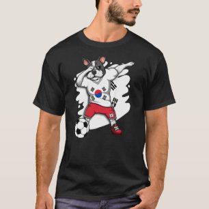 Dab French Bulldog South Korea Soccer Fans Jersey  T-Shirt