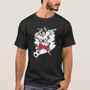 Dab French Bulldog South Korea Soccer Fans Jersey  T-Shirt