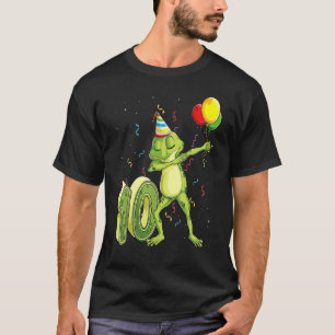 Dab Frog 10th Birthday Ten 10 Years Old Bday Kids T-Shirt