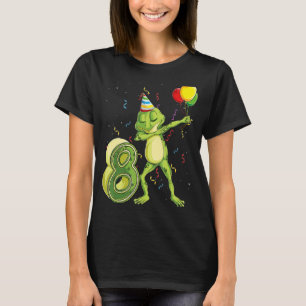 Dab Frog 8th Birthday Eight 8 Years Old Bday Kids T-Shirt