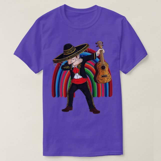 Dab Mexican Mariachi Costume Charro Cinco De Mayo  T-Shirt (Design Front)