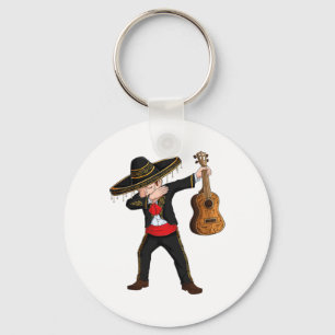 Dab Mexican Mariachi Costume Charro Sombrero Cinco Key Ring