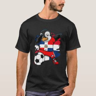Dab Penguin Dominican Republic Soccer Fans Jersey T-Shirt