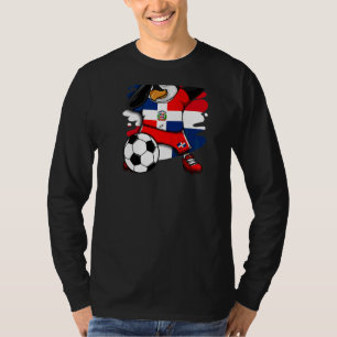 Dab Penguin Dominican Republic Soccer Fans Jersey T-Shirt