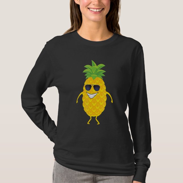 Dab Pineapple Dancing Dabbing Pineapple Fruit T-Shirt (Front)