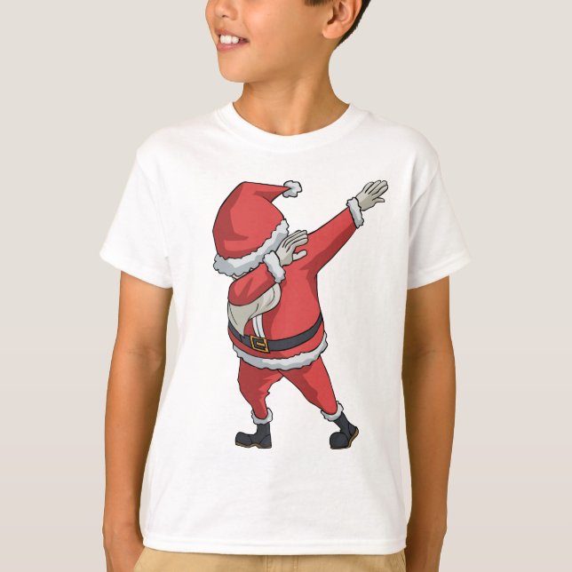 Dab Santa Clause T-shirt Funny Christmas Dabbing (Front)