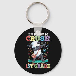 Dab Skateboarding Panda Crushing 1st Grade Ck To S Key Ring