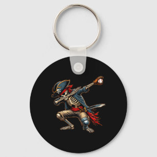 Dab Skeleton Dabbing Skeleton Pirate Baseball Key Ring