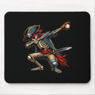 Dab Skeleton Dabbing Skeleton Pirate Baseball Mouse Mat