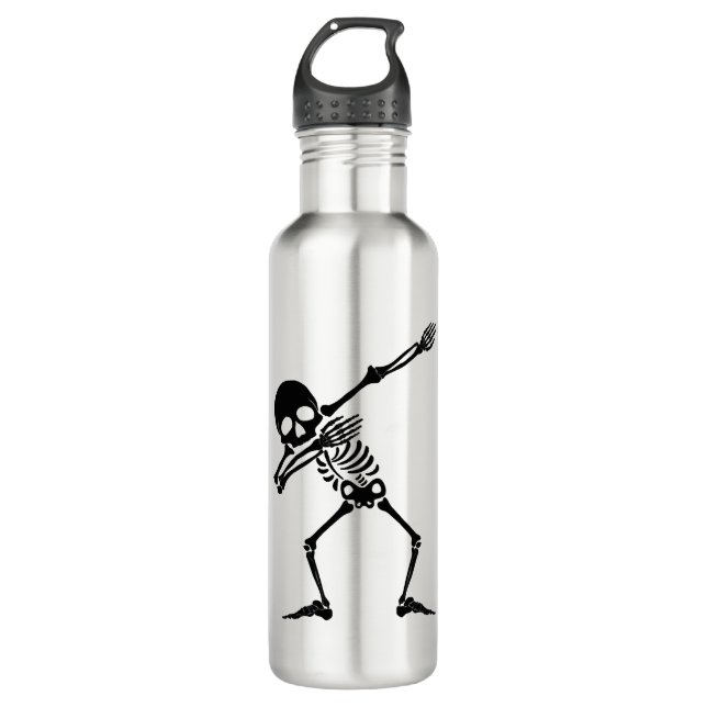Dab skeleton dabbing skeleton - skull men shirt 710 ml water bottle (Front)