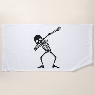 Dab skeleton dabbing skeleton - skull men shirt beach towel