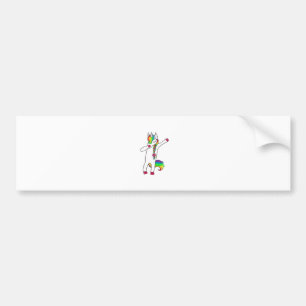 Dab unicorn bumper sticker