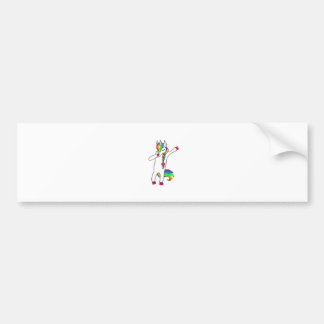 Dab unicorn bumper sticker