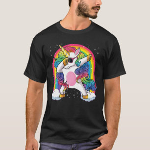 Dab Unicorn Rainbow Boys Kids Men Dabbing Unicorn T-Shirt