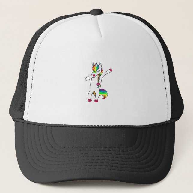Dab unicorn trucker hat (Front)