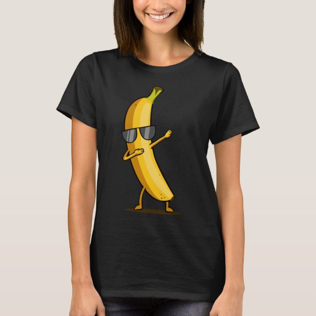 Dabbin' yellow banana - Dab funny dancing fruit T-Shirt (Front)
