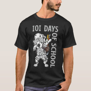 Dabbing 101 Days Of School Dalmatian Dog Teachers T-Shirt