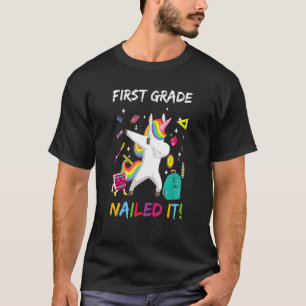 Dabbing 1st Grade Nailed It First Graduation Boys T-Shirt