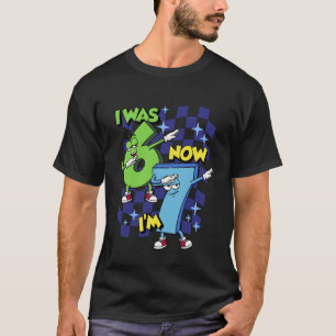 Dabbing 67 Chequered I was 6 Now I'm 7 Funny Birth T-Shirt