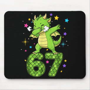 Dabbing 67 Dragon 67 Funny Six Seven Gen Z Slang M Mouse Mat
