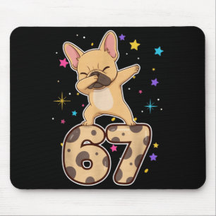 Dabbing 67 French Bulldog 67 Dog Funny Six Seven M Mouse Mat