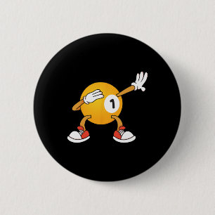 Dabbing 8 Ball Billiards Pool Player Snooker 6 Cm Round Badge