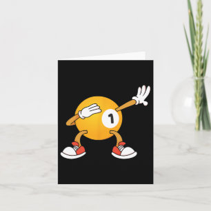 Dabbing 8 Ball Billiards Pool Player Snooker Card