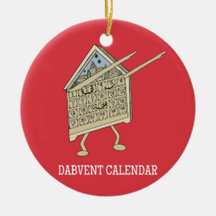 Dabbing Advent Calendar Funny Christian Religious Ceramic Tree Decoration
