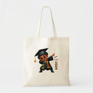 Dabbing African Black Toddler Boy Graduation  Tote Bag