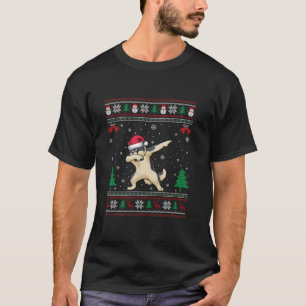 Dabbing Alaskan Klee Kai Dog Santa Hat Boys Girls T-Shirt